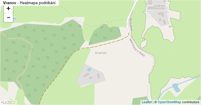 Vranov - mapa podnikání