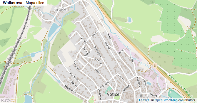 Wolkerova - mapa ulice