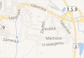 Závětří v obci Votice - mapa ulice