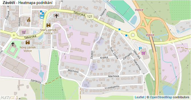 Závětří - mapa podnikání