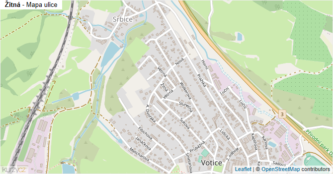 Žitná - mapa ulice