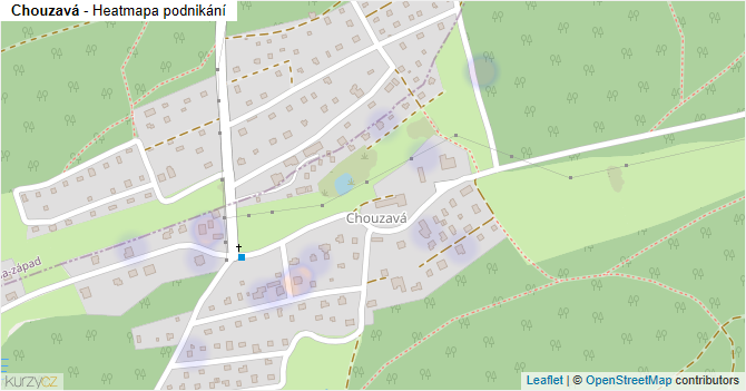 Chouzavá - mapa podnikání