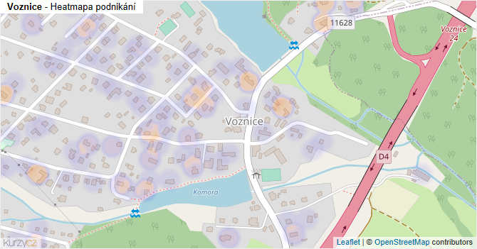 Voznice - mapa podnikání