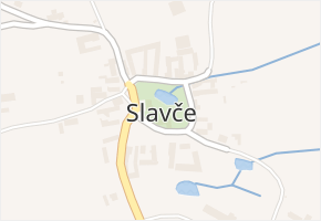 Slavče v obci Vrábče - mapa části obce