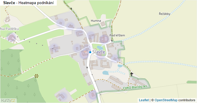 Slavče - mapa podnikání