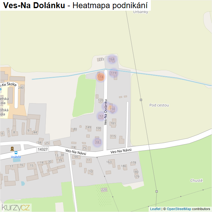 Mapa Ves-Na Dolánku - Firmy v ulici.