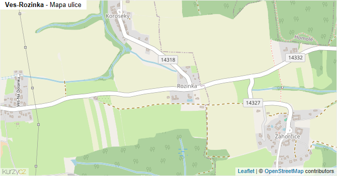 Ves-Rozinka - mapa ulice