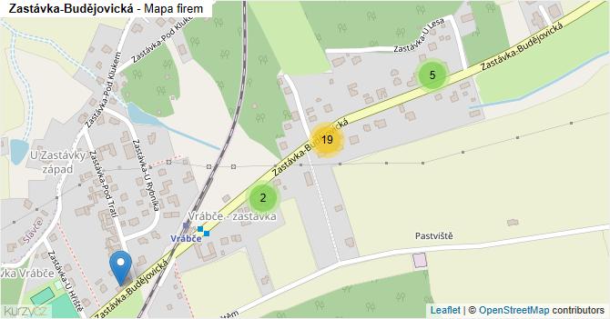 Zastávka-Budějovická - mapa firem