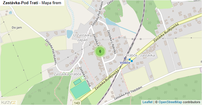Zastávka-Pod Tratí - mapa firem