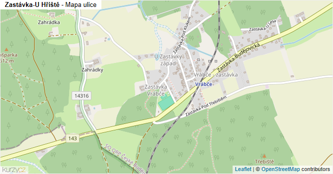 Zastávka-U Hřiště - mapa ulice