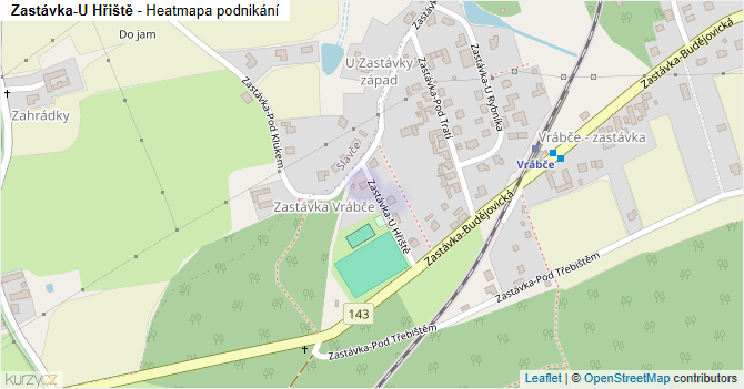 Zastávka-U Hřiště - mapa podnikání