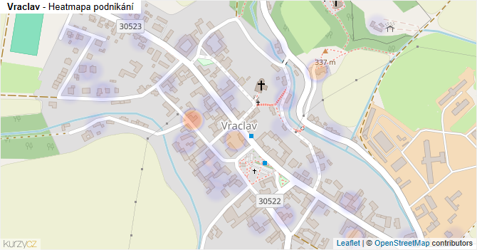Vraclav - mapa podnikání