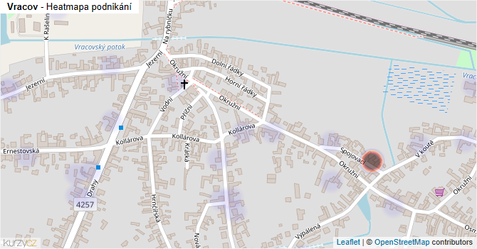 Vracov - mapa podnikání