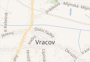 Dolní řádky v obci Vracov - mapa ulice