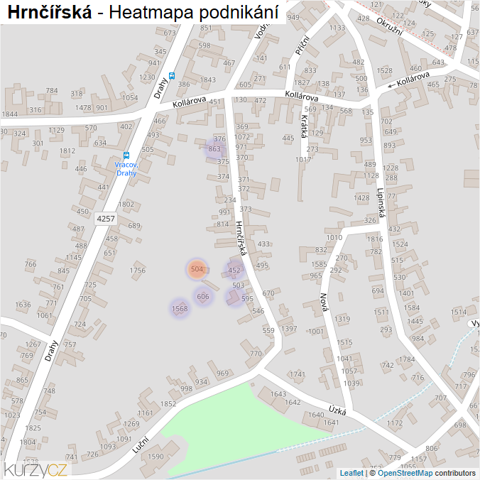 Mapa Hrnčířská - Firmy v ulici.