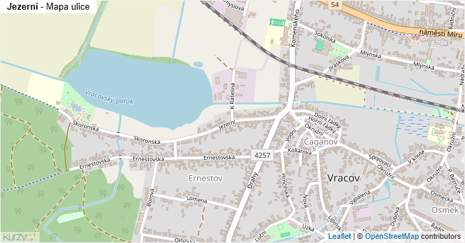 Jezerní - mapa ulice