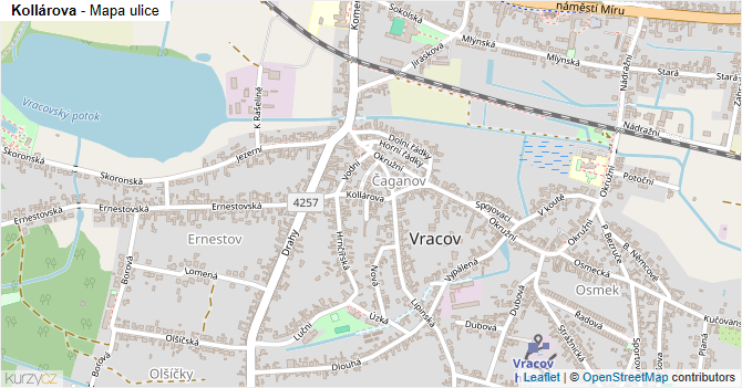 Kollárova - mapa ulice