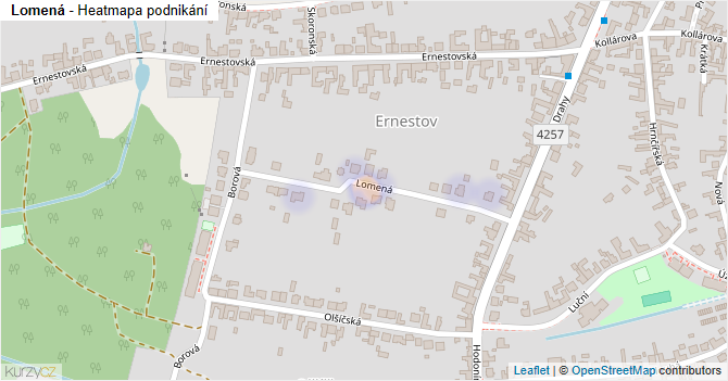 Lomená - mapa podnikání