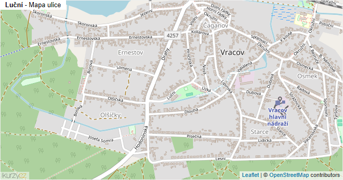 Luční - mapa ulice