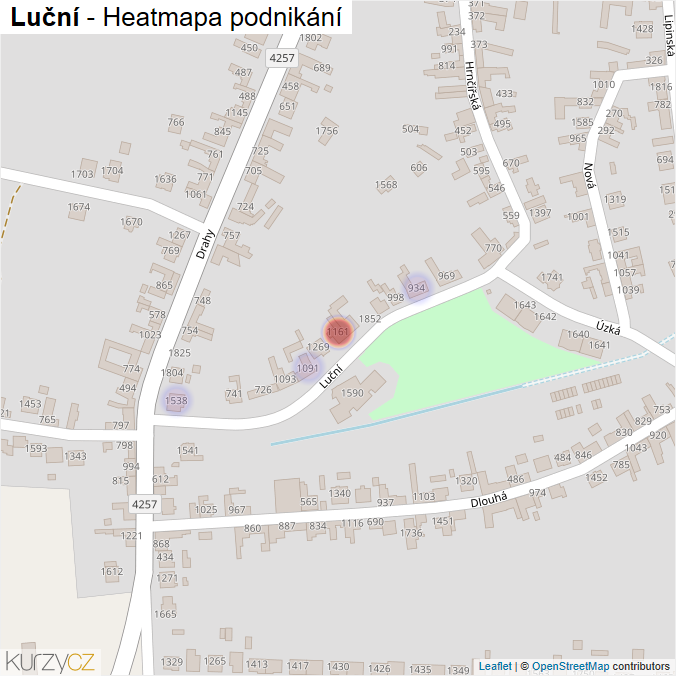 Mapa Luční - Firmy v ulici.