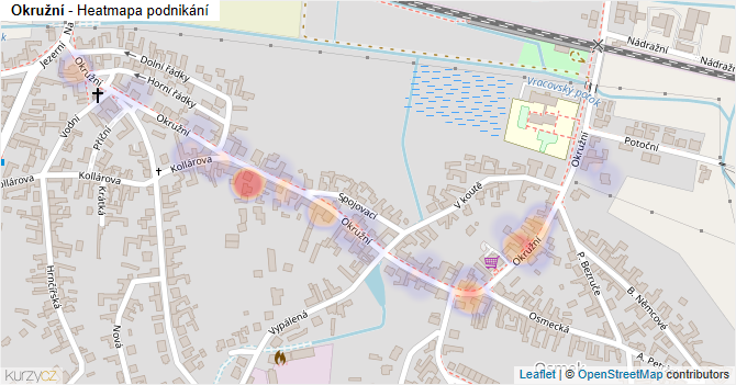 Okružní - mapa podnikání