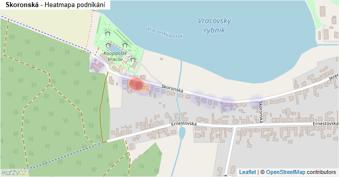 Skoronská - mapa podnikání