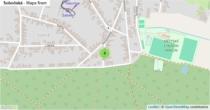 Soboňská - mapa firem