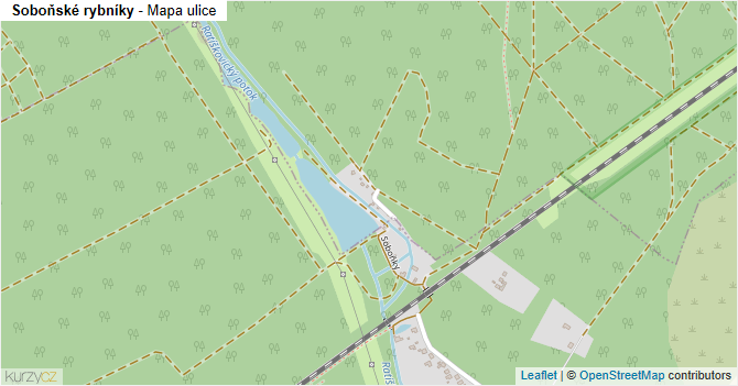 Soboňské rybníky - mapa ulice