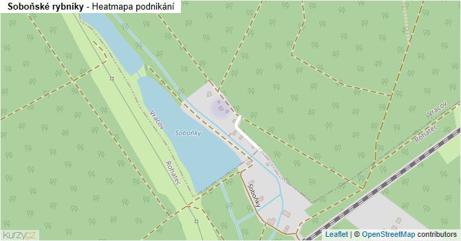 Soboňské rybníky - mapa podnikání