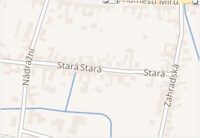 Stará v obci Vracov - mapa ulice