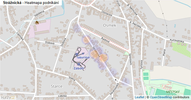 Strážnická - mapa podnikání