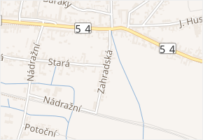 Zahradská v obci Vracov - mapa ulice