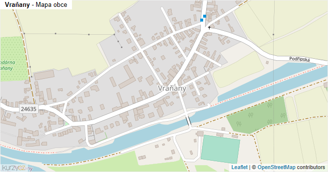 Vraňany - mapa obce