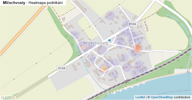 Mlčechvosty - mapa podnikání