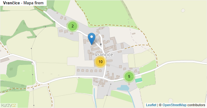 Vrančice - mapa firem