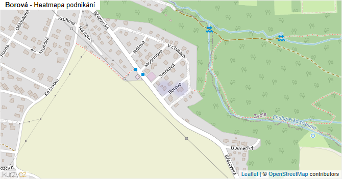 Borová - mapa podnikání