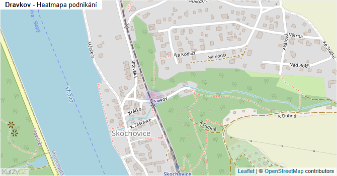 Dravkov - mapa podnikání