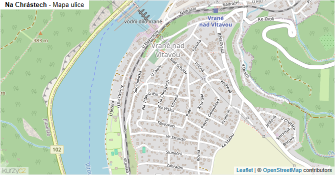 Na Chrástech - mapa ulice