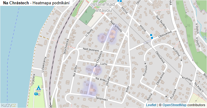 Na Chrástech - mapa podnikání
