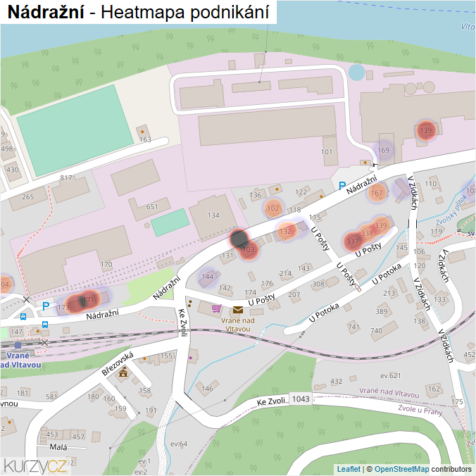 Mapa Nádražní - Firmy v ulici.