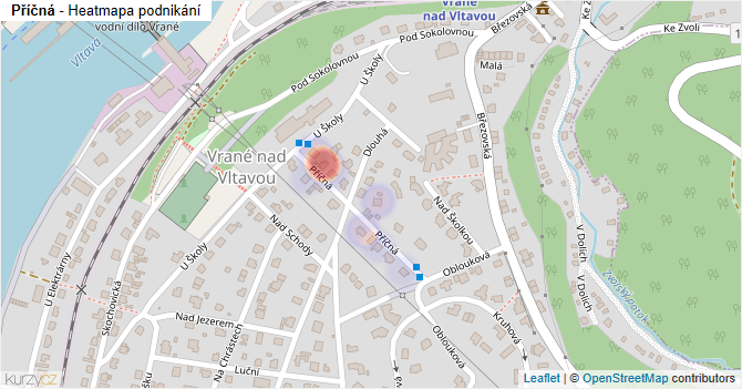 Příčná - mapa podnikání