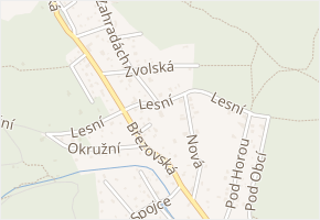 Slepá v obci Vrané nad Vltavou - mapa ulice