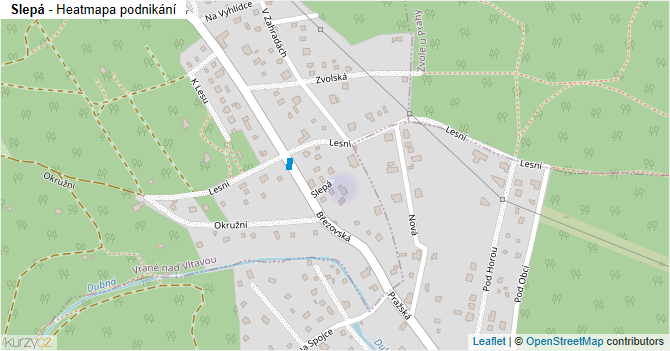 Slepá - mapa podnikání