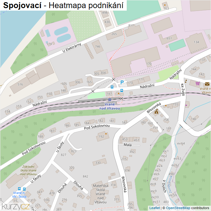 Mapa Spojovací - Firmy v ulici.
