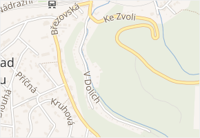 V Dolích v obci Vrané nad Vltavou - mapa ulice