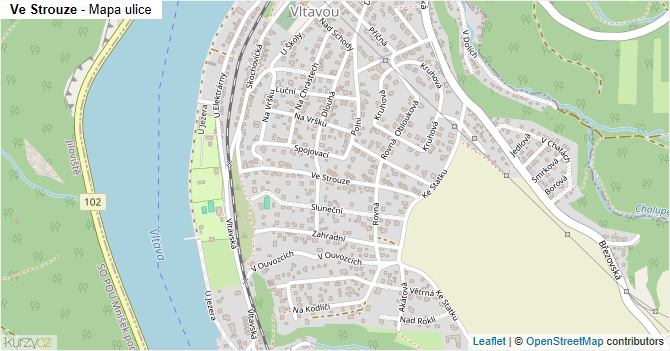 Ve Strouze - mapa ulice