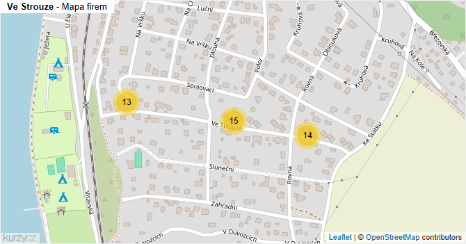Ve Strouze - mapa firem