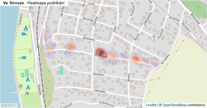 Ve Strouze - mapa podnikání