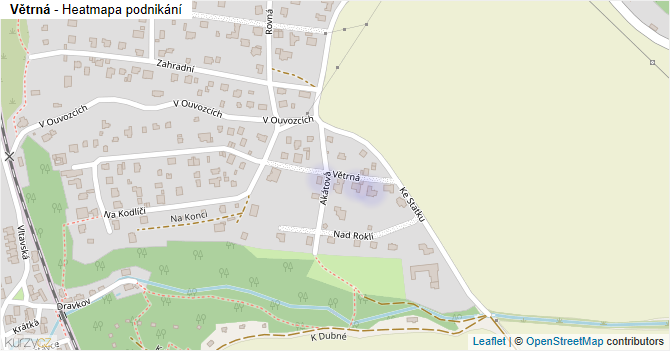 Větrná - mapa podnikání