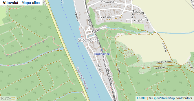 Vltavská - mapa ulice